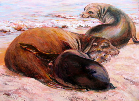 Basking Sea Lions