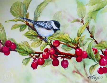 Spring Perch Chickadee