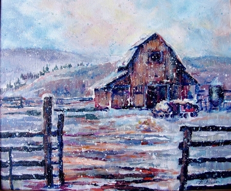 Winter Barn